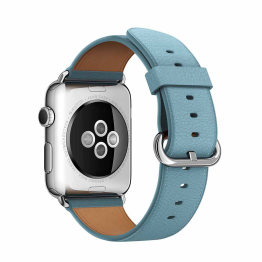 Apple - 42 mm-es cinegekék klasszikus csatos bőrszíj