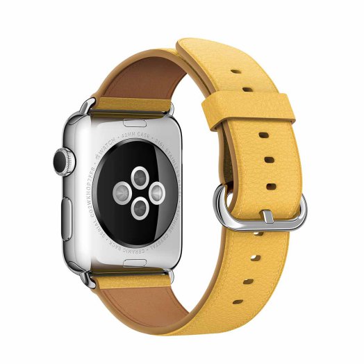 Apple - 42 mm-es körömvirág színű klasszikus csatos bőrszíj