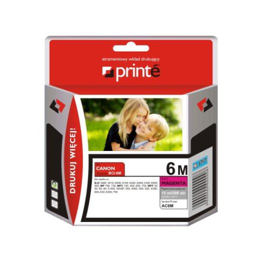 Printé patron AC6M (Canon BCI-6M) piros