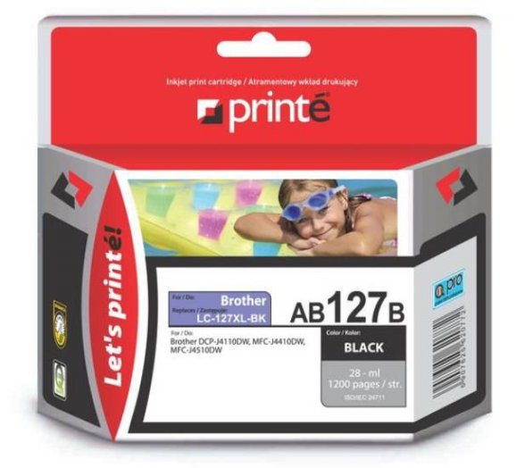 Printé patron AB127B (Brother LC127XLBK) fekete