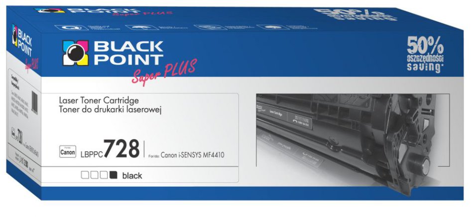 Black Point toner LBPPC728 (Canon CRG-728) fekete