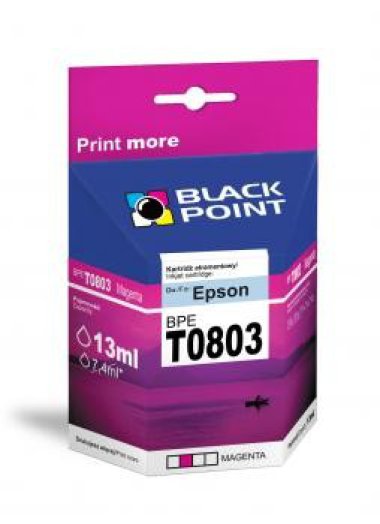 Black Point patron BPET0803 (Epson T0803) piros