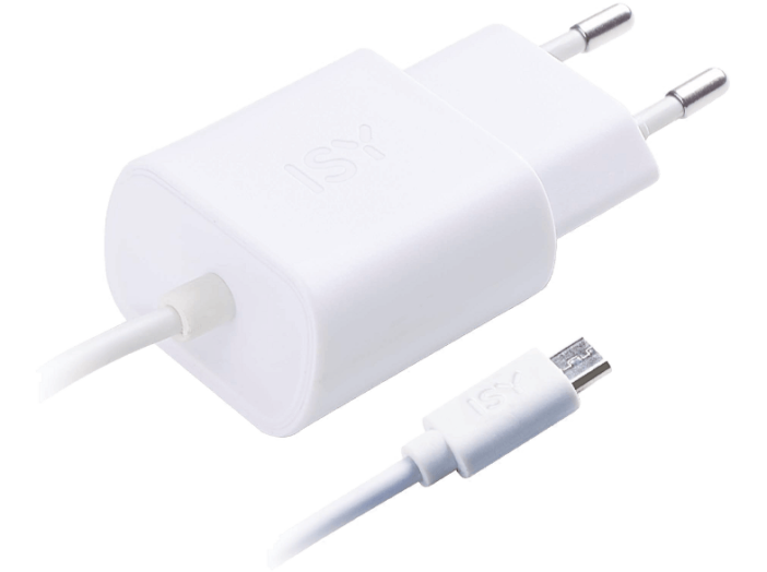 ISY IWC 3000 Micros USB fali töltő kábellel, fehér