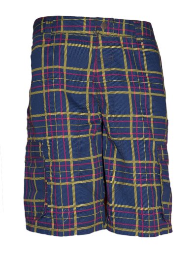 Mens Checked Cargo Shorts