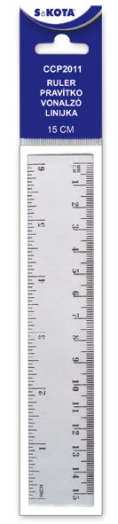 Vonalzó 15cm csomagolt