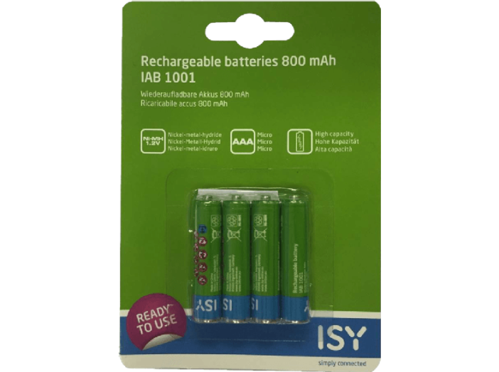 IAB1001 AKKUM. AAA 800MAH 4DB