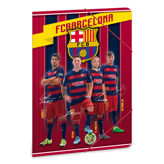 Ars Una FCBarcelona A4 gumis mappa csíkos