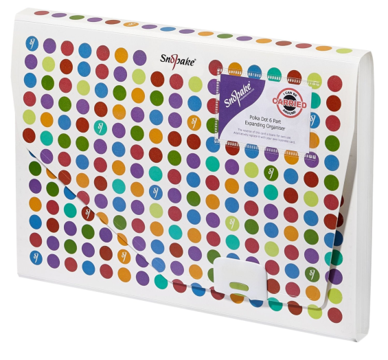 Snopake Polka Dot irattáska A4 6 rekeszes