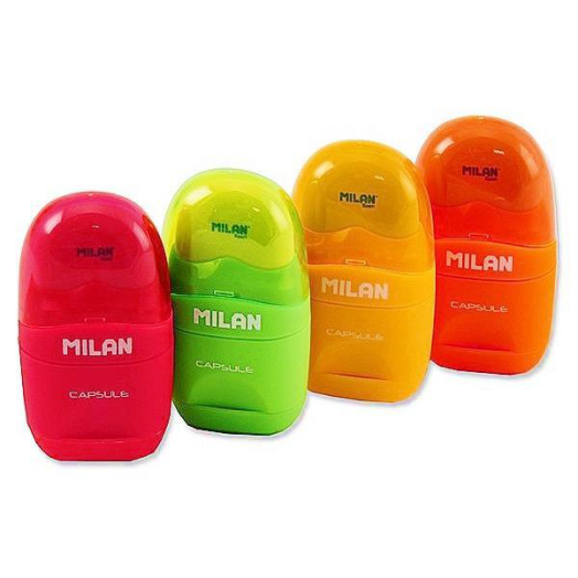 Milan Capsule Flu tartályos hegyező radírral