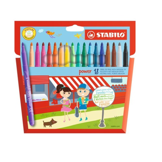 STABILO power vastag filctoll 18 színű készlet