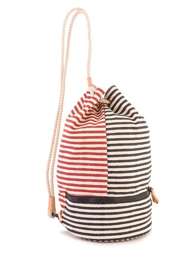 BEACH STRIPES DRAWSTRING BAG
