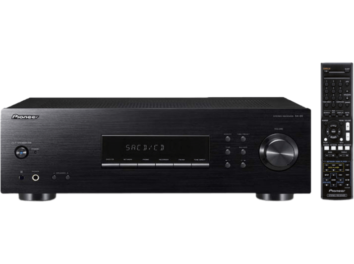 SX-20-K sztereó rádióerősítő, fekete