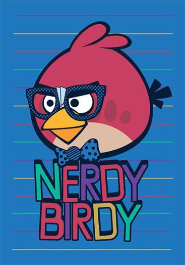 Iskolai füzet, vonalas [81-32], A4, 32 lap, ANGRY BIRDS - Nerdy