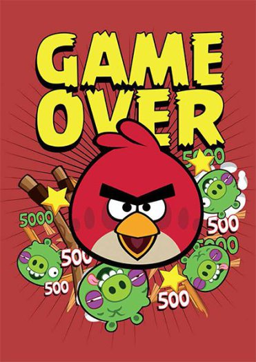 Iskolai füzet, kockás [87-32], A4, 32 lap, ANGRY BIRDS - Game Over