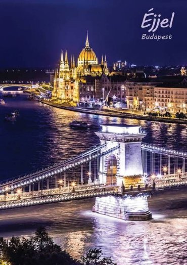 Spirálfüzet, vonalas [81-80], A4, 80 lap, SILVERBALL - BUDAPEST ÉJJEL