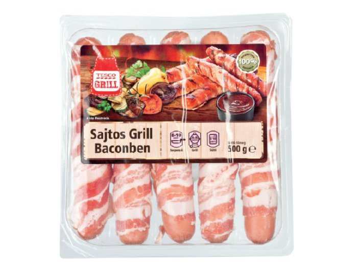 Tesco Grill sajtos grill baconben