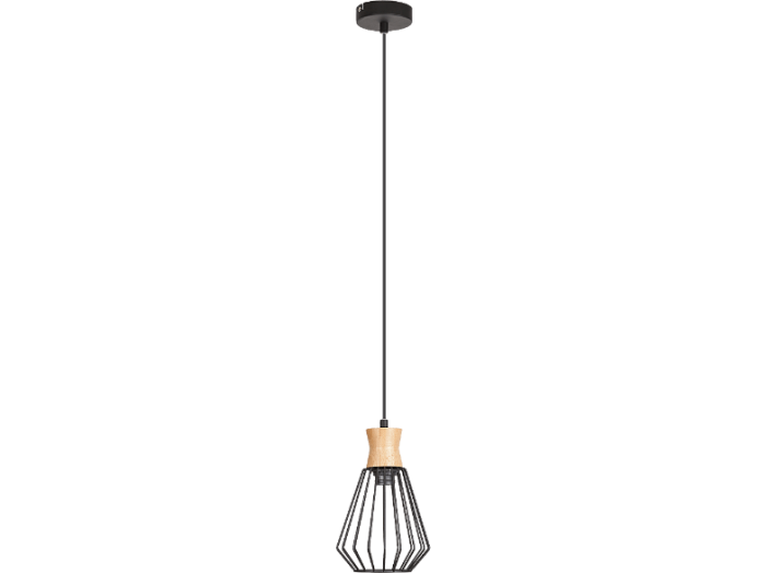 2583 Nora függeszték D180 E27 max 60W fa/fek