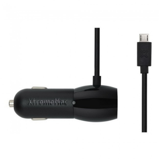 XtremeMac InCharge Auto Plus szivargy microUSB 3,6A Fekete