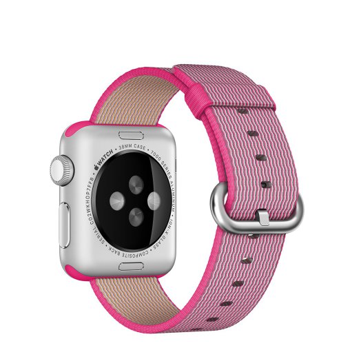 Apple - 38mm-es rózsaszín szőtt műanyag szíj
