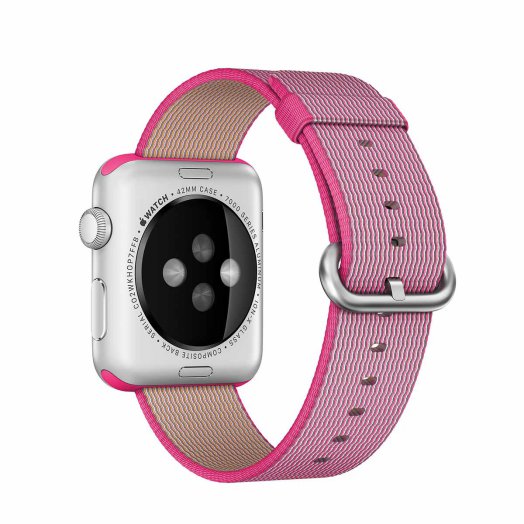 Apple - 42mm-es rózsaszín szőtt műanyag szíj