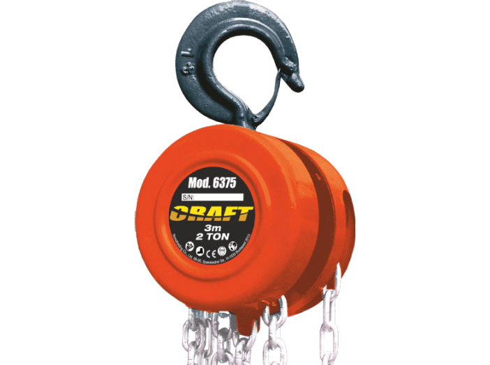 6375 Láncos emelő 2 tonna, 3 méter