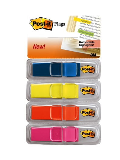 Post-it 683-4ABX jelölőcímke 12×43mm 4 × 35db élénk színek