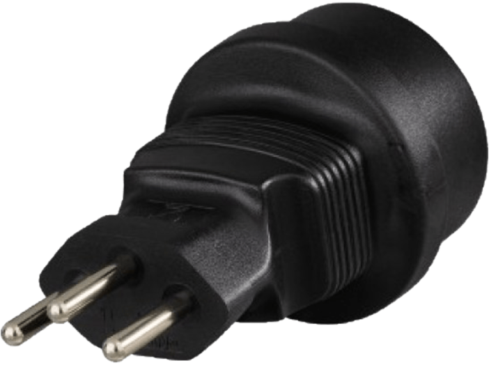 108884 Utazóadapter hu - svájci, fekete