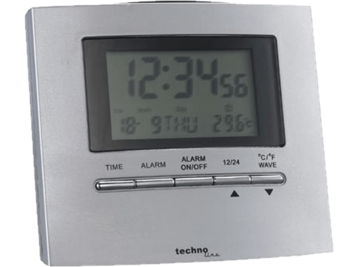 WT 250 Rádiójelvezérelt óra hőmérővel, ezüst