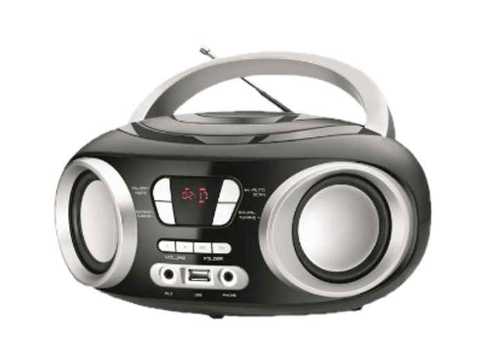 NPB200 bluetooth-os hordozható rádió USB/SD/AUX csatlakozással (USB táp), fekete
