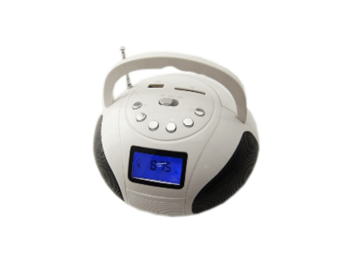 NPB100 mini hordozható rádió USB/SD/AUX csatlakozással (USB táp), fehér