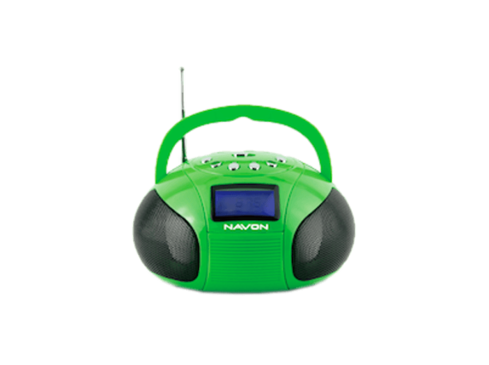 NPB100 mini hordozható rádió USB/SD/AUX csatlakozással (USB táp), zöld