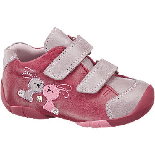 Pink bőr babacipő
