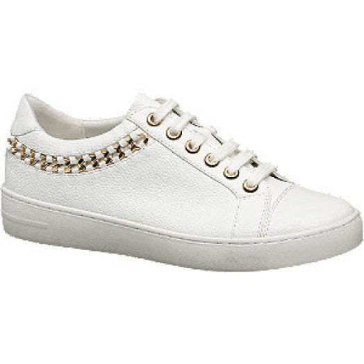 Fehér sneaker arany dísszel