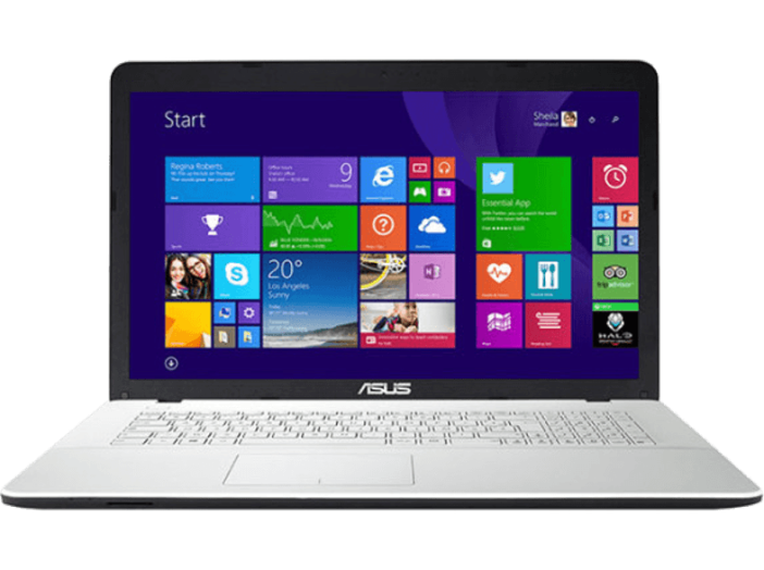 X751SJ-TY014D fehér notebook (17,3"/Celeron/4GB/500GB HDD/GT92M 1GB VGA/DOS)