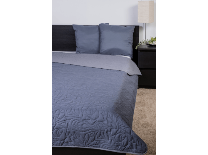 Ágytakaró, microfiber kétoldalas ágytakaró, szürke-grafit színben