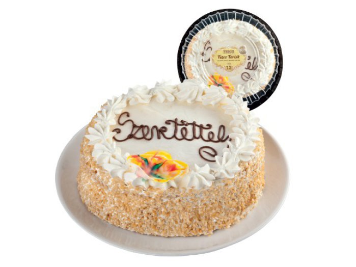 Feliratos oroszkrém torta