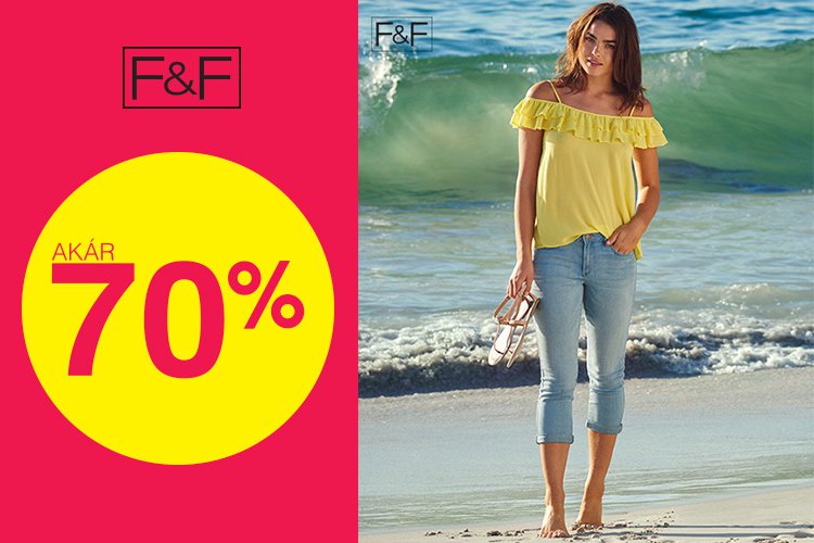 F&F nyári kiárusítás, akár 70% kedvezmény!
