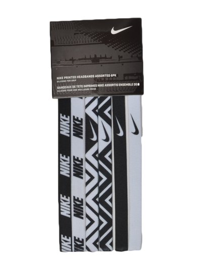 NIKE PRINTED HEADBANDS ASSORTED 6PK