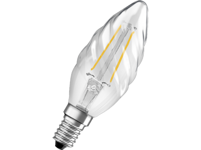 LED RETRO csavart GY. 25 E14 230LM 2W meleg