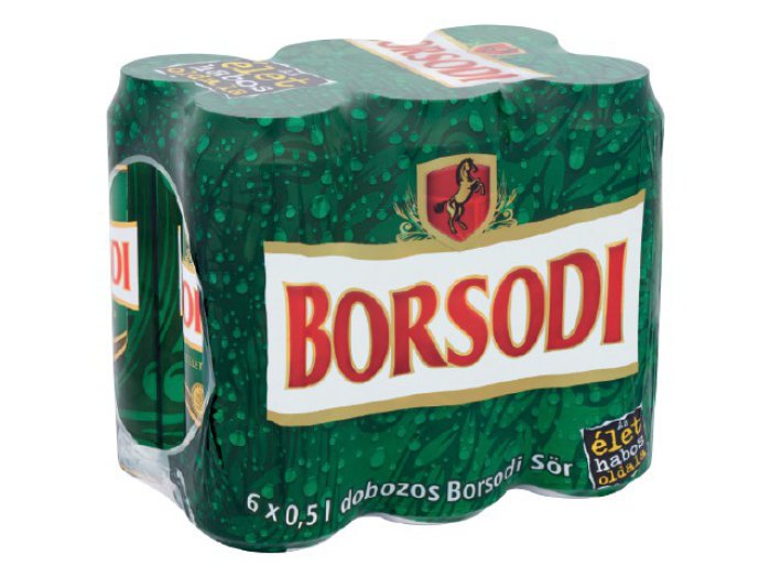 Borsodi dobozos sör multipack