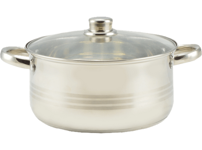 10343 Rozsdamentes lábas, üveg fedővel, 3 L