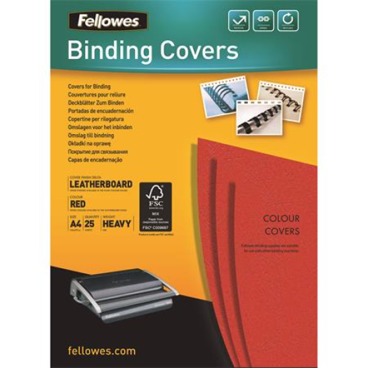 Hátlap FELLOWES piros, 25 db