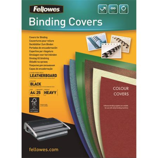 Hátlap FELLOWES fekete 25 db