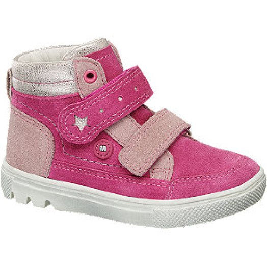 Pink magasszárú babacipő