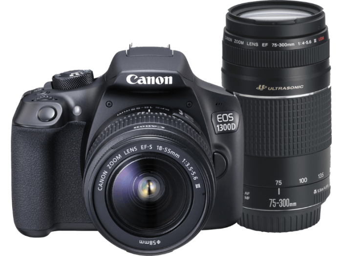 EOS 1300D + 18-55 DC + CF-300 DC Kit