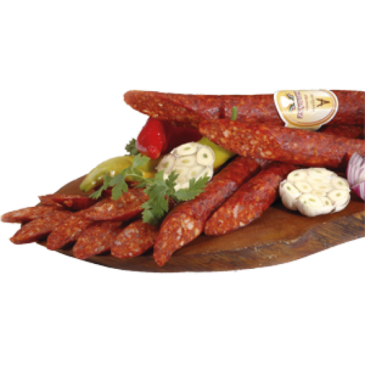 Parasztkolbász 890 Ft/kg, csemege, csípős