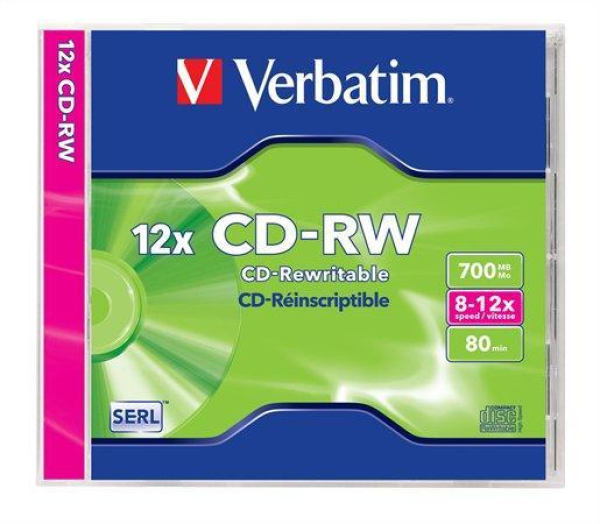 CD-RW Verbatim 700MB 8-12X