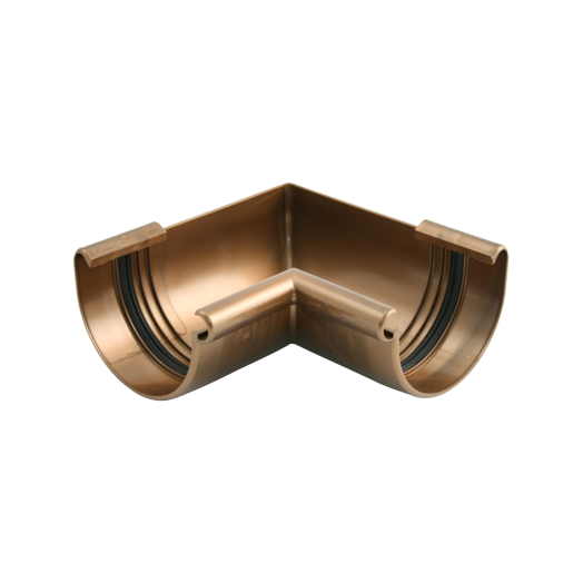 ˝CONTINENTAL˝ERESZCSATORNA SZÖGLET RÉZ SZÍNŰ,125 MM,BELSŐ