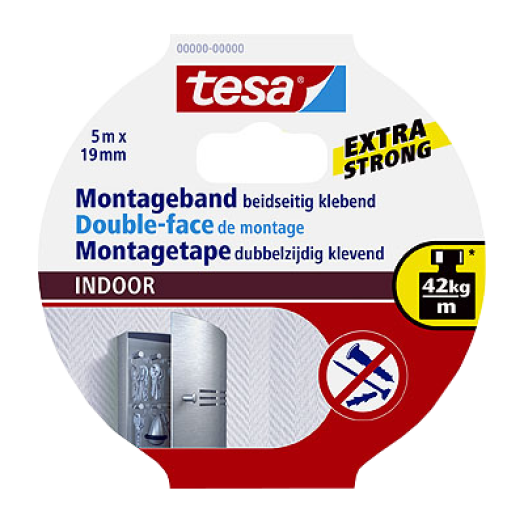 TESA MONTÁZSSZALAG 19MMX5M, BELTÉRI