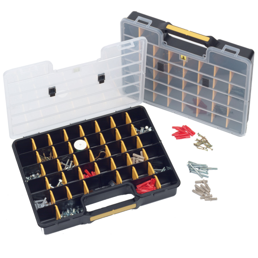 SZORTIMENTER 465X375X72 MM EURO PLUS BASIC 47/7-36, FEKETE